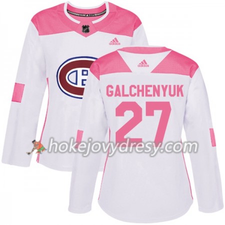 Dámské Hokejový Dres Montreal Canadiens Alex Galchenyuk 27 Bílá 2017-2018 Adidas Růžová Fashion Authentic